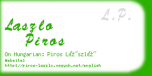 laszlo piros business card